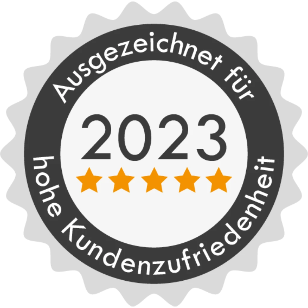 Ausgezeichnet für hohe Kundenzufriedenheit 2023